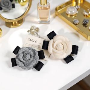 [haoh] New vải hoa trà hoa Trâm BOW TIE phụ nữ áo sơ mi cổ áo phụ kiện pins cổ điển Wedding party trâm cài cho phụ nữ