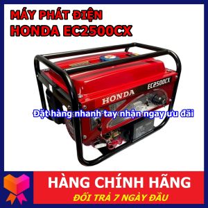 Máy Phát Điện Chạy Xăng Honda EC2500CX ( Có Đề + Giật Nổ ) - Sử Dụng Cho Điều Hòa Và Các Thiết Bị Điện Trong Nhà Cùng Một Lúc - Bảo Hành Toàn Quốc 12 Tháng
