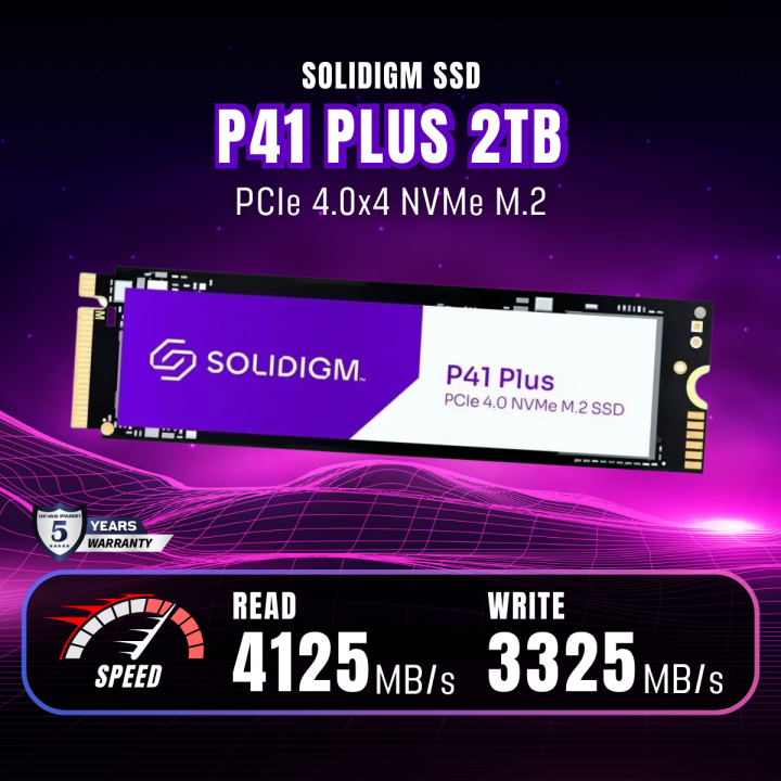 Solidigm SSD เอสเอสดี รุ่น P41 Plus ขนาด 2TB (M.2 NVMe PCle 4.0 x4 ...