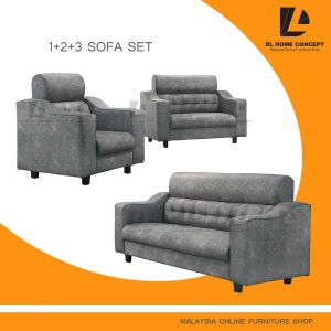 DL Home Concept Velvet 1+2+3 Seater Sofa