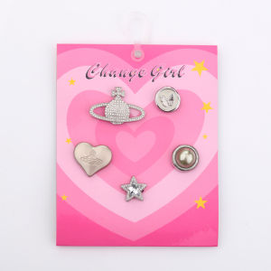 shoes charm cross set Shoe Buckle Hole Shoe Accessories set Silver Planet Alloy Shoes Accessories