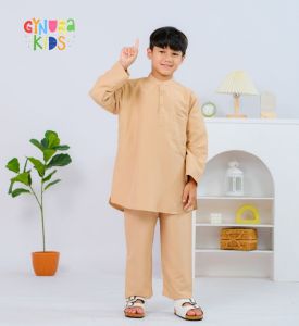 Setelan koko anak adam Gynurakids - Baju koko adam setelan lengan panjang
