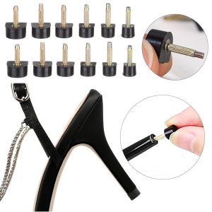 WCYC 10pcs Women Heel Stoppers Protect High Heel Nails Shoe Repair High Heel Tips Taps Stiletto Replacement Heels Tips High Heel Repair Pins