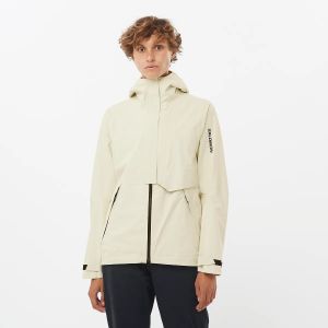 SALOMON Womens Outerpath Pro 2.5L Waterproof Hiking Jacket in Silver Cloud