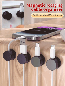 【🔥🔥Hot Sell】6/12pcs Magnetic Rotating Cable Organizer/Magnetic Cable Clips/Cable Organizer Holder