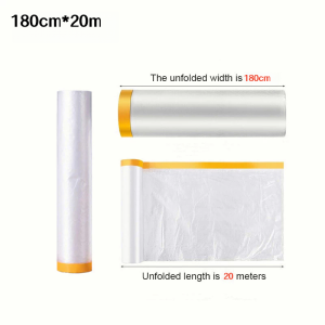 Filem pelindung perabot  Furniture Cover Shielding Film Plastik Sarung Waterproof Protective Film Dustproof Masking Film Filem pelindung perabot