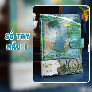 Sổ Tay Ghi Chép Van Gogh Claude Monet - Bìa Cứng Ánh Kim Cao Cấp