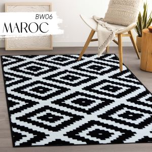 MAROC Karpet Lantai 100x150 BW06 Monokrom
