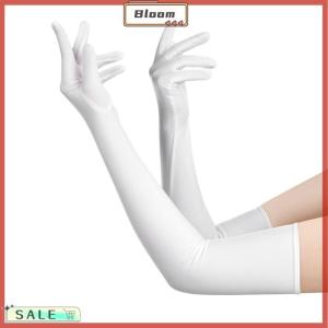 Follow Get New[Bloom Z] High Elastic Spandex Sun Protection Gloves Party Nightclub Wedding Performance Black Gloves