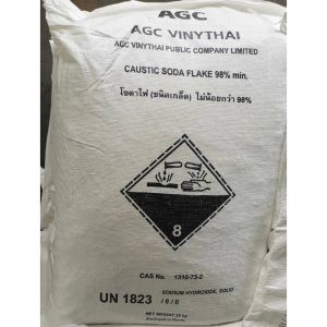 โซดาไฟเกล็ดอย่างดี เกรด A (โซดาไฟเกล็ด 98%) ขนาด 25 กก.