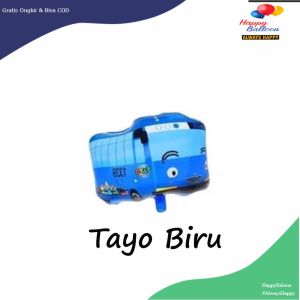 Balon Foil Ulang Tahun Karakter Anak laki laki Bus Mobil Tayo