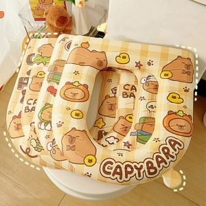 USEFUL TOOL พร้อมที่จับ ที่คลุมที่นั่งชักโครก EVA ใช้ซ้ำได้ สากลสากลสากล เสื่ออุปกรณ์ปิด น่ารักน่ารักๆ กาวติดแน่น เบาะรองนั่งชักโครก ห้องน้ำในห้องน้ำ