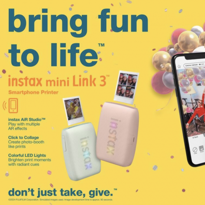 FUJIFILM INSTAX MINI LINK 3, PHOTO INSTANT FILM SMARTPHONE PRINTER  HENRY'S CAMERAS Lazada PH