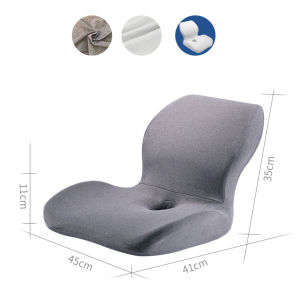 Seat Cushion Back Cushion 100% Memory Foam Seat Cushion for Office Chair 2 in 1 Chair Cushion - for Sciatica Tailbone Back Pain Relief Posture Correction with Non-Slip Bottom