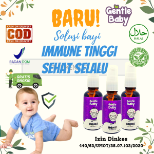 IMMBOOST Minyak Telon Obat Oles Balur Booster Anak Baby Kids Bayi Baru Lahir Newborn New Born Balita Meningkatkan Kekebalan Kesehatan Daya Tahan Tubuh Immune Imunitas Anti Virus Gentle Baby Perlengkapan Perawatan Essential Essensial Oil