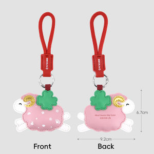 Cartoon PU Leather Sheep Keychain Year of the Sheep Fortune Sheep Bag Pendant Chinese New Year Good Luck Creative Small Gift