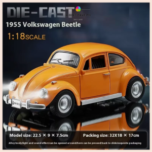 Volkswagen Beetle 1955 Die-Cast Toy Scale 1:18 1/18 Die-cast Model Kids Toy Collection Car Vehicle