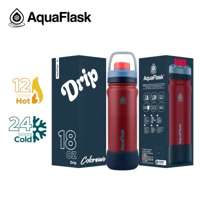 AquaFlask Colorwave Sports Lid Insulated Bottle (18oz/22oz/32oz/40oz)