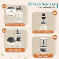 [Duy nhất 05-09.05 - TẶNG DAO GỌT HOA QUẢ] Máy ép chậm SUNHOUSE SHD5515 - Làm kem mịn Công suất mạnh Ép kiệt bã - Bảo hành 12 tháng. 