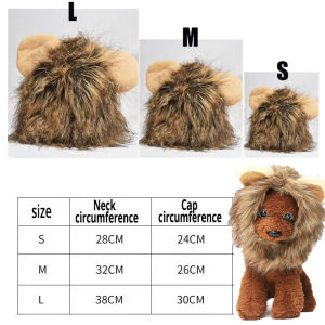 Cute Lion Mane Cat Wig Small Dog Cats Costume Lion Mane Wig Cap Hat for Cat Dogs Fancy Costume Cosplay Toy Pet Accessory