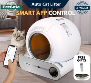 PETKO SmartLitter WiFi-Connected Automatic Cat Litter Box with Deodorizing and Sterilizing Features
