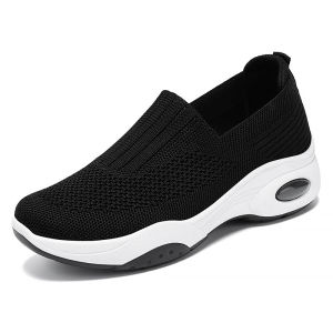 Free Shipping WomenS Shoes Canvas Shoes Spring Shoes WomenS Thick-Soled Height-Increasing Casual Shoes Breathable Knit Sneakers Comfortable Mesh Casual Shoes