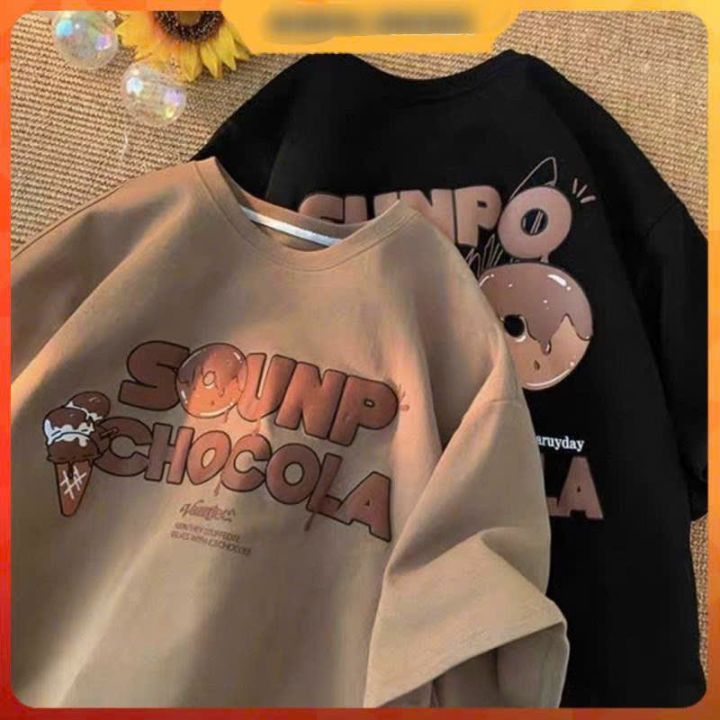 Áo Thun DONUT SUNPO CHOCOLA Nam Nữ Ulzzang Unisex Form Rộng Tay Lỡ ...