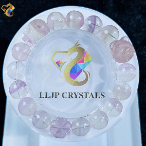 Natural Pink Lavender Fluorite Designer Bracelet