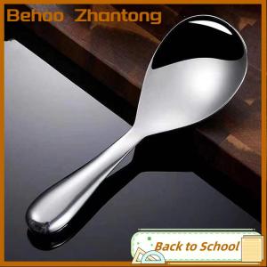 Behoo 304 Stainless Steel Rice Spoon Anti Scalding Large Capacity Thicken Cooker Scoop Multi-purpose Tableware Buffet Serving Spoons