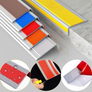 UTOPUS L-Shaped Stair Anti-Slip Tape PVC Self-adhesive Stair Edge Trim Waterproof Stair Edging Strips Home Office