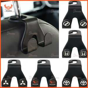 Universal Car Seat Back Hook Headrest Hanger Car Bag Pouch Clothes Hanging Hooks with car logo