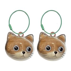Minimalists Pet Hair Memorial Charm Plastic Keepsakes Box Cats Head Shape Furs Collector With Metal Attachments Rings