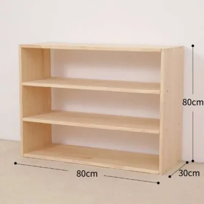 Modern Solid Wood Toy Cabinet / Kids Bookshelf Shelves Storage Montessori Teaching Aids Childrens Schoolbag