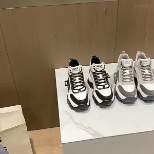 Woman red casual sneakers comfortable platform wedges trainers trend chunky color matching buffalo running sport shoes㏇X0415