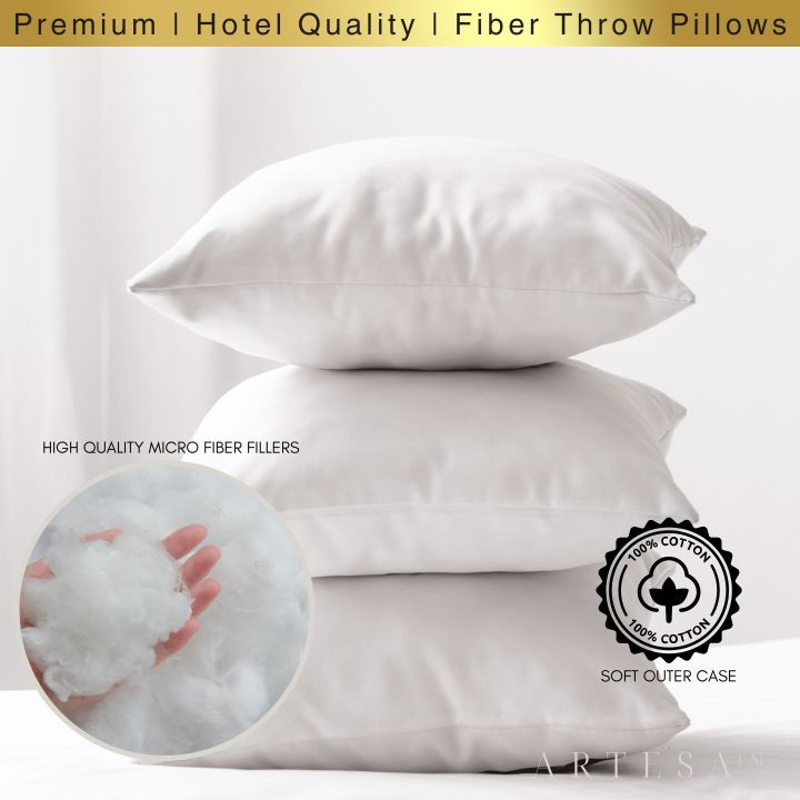 Artesa Fiber Filled Throw Pillows Plush 16s, 18s, 20s, 22s, 12x20