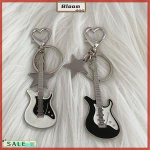 Follow Get New[Bloom Z] Y2k Guitar Love Heart Star Key Chain for Women Sweet Cool Trend Fashion Pendant Vintage Aesthetic Accessories Gift New