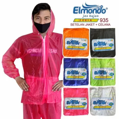 Jas Hujan Stelan Jaket Celana Elmondo 935 Ceria Warna