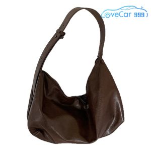 Women PU Leather Tote Bags Large Shoulder Bag Solid Color Underarm Bag for Travel Dating Shopping