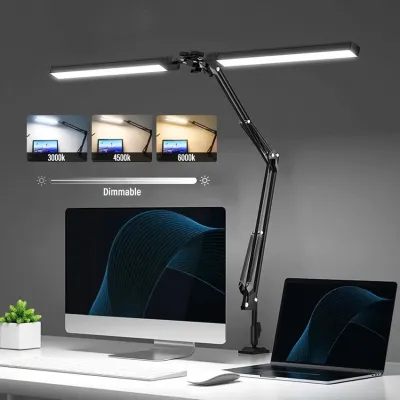 Đèn kẹp bàn học đọc sách LED 3 màu chống cận kiểu dáng Pixar điều chỉnh độ sáng bảo vệ mắt - Đèn treo màn hình máy tính học tập gấp gọn tiết kiệm điện