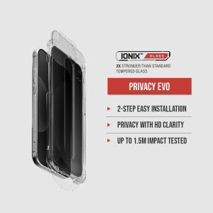 Skinarma Evo Kit Ionix™ Glass Screen Protector for iPhone 18 Pro / Pro Max in Privacy or Clear