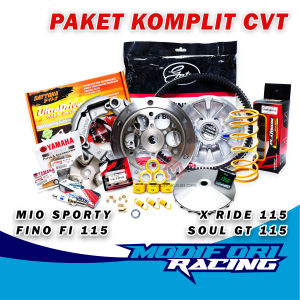 PAKET CVT KOMPLIT Mio Karbu Mio Sporty Mio J - X ride 115 Yamaha Upgrade Full kirian CVT Fino fi 115 Paket Upgrade Kirian bubut Modifikasi Ori Vbelt