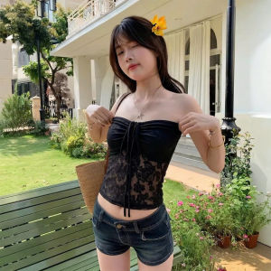 Áo Ống Nữ BABEE Cúp Ngực Ren Hoa Thắt Dây Điệu Đà Hoặc Buộc Cổ Xinh Xắn Ôm Body Phù Hợp Đi Biển