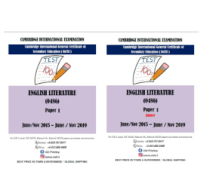 Igcse ENGLISH LITERATURE 0486 (PAPER 134) PAST YEAR PAPER 2015-Nov 2019! (2IN1 VERSION)