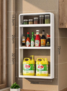 minbai01 Multi-layer kitchen storage rack for organizing and storing various household items practical