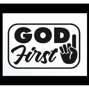 God First Stickers for Motorcycle Decals Worship Jesus Waterproof Decal Vinyl Sticker Car Motors Cars