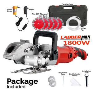 Ladderman 1800W 3000W Wall Chaser Machine Cutting Disc Wall Granite Concrete Cutter Electric Pemotong Belah Dinding