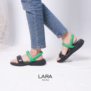Sara sara LARA Sepatu Sandal Wanita Tali Strap Belakang Sandal Sepatu Selop Kekinian Laris Terbaru