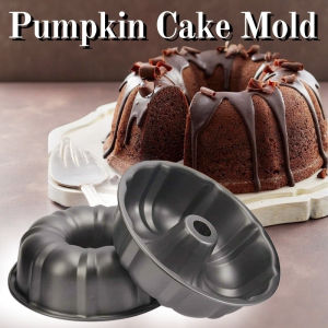 Bundt Cake Pan Round Baking Mold Nonstick Carbon Steel Heat Resistant Chiffon Pumpkin Shape Oven Baking Tool