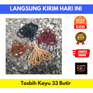 tasbih kayu isi 33 butir/ tasbih ibadah/ perlengkapan ibadah/aksesoris ibadah
