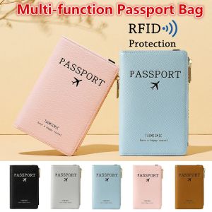 ANQII Siêu-Mỏng Gói tài liệu PU Da Du lịch ID Thẻ Tín Dụng Túi Wallet PURSE Hộ Chiếu Chủ RFID Bìa Hộ Chiếu